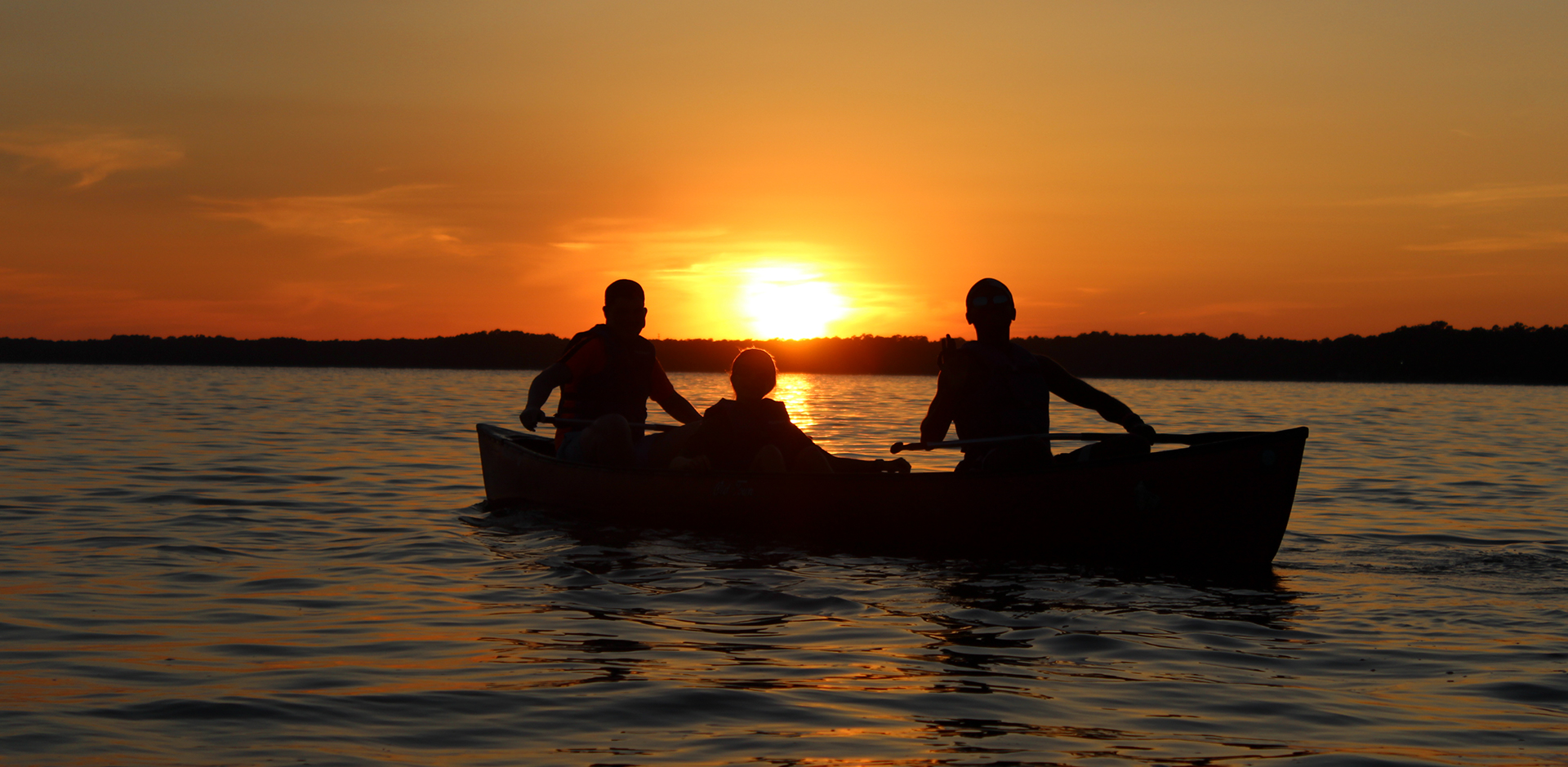 Campers kayaking on the James River
