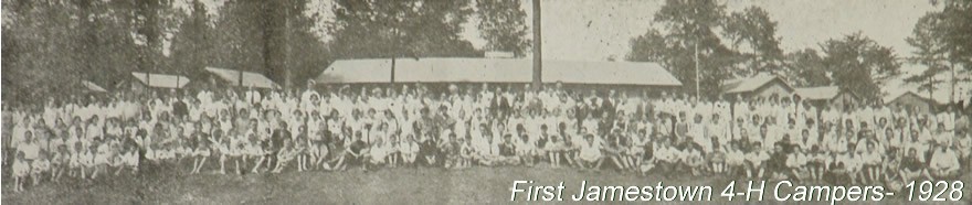 First Jamestown 4-H campers in 1928